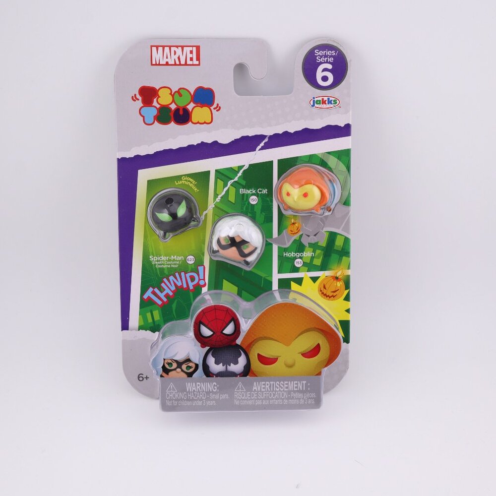 Disneyโ Tsum Tsum Marvel Character Black Cat, Hobgoblin, Spiderman Mini Figures
